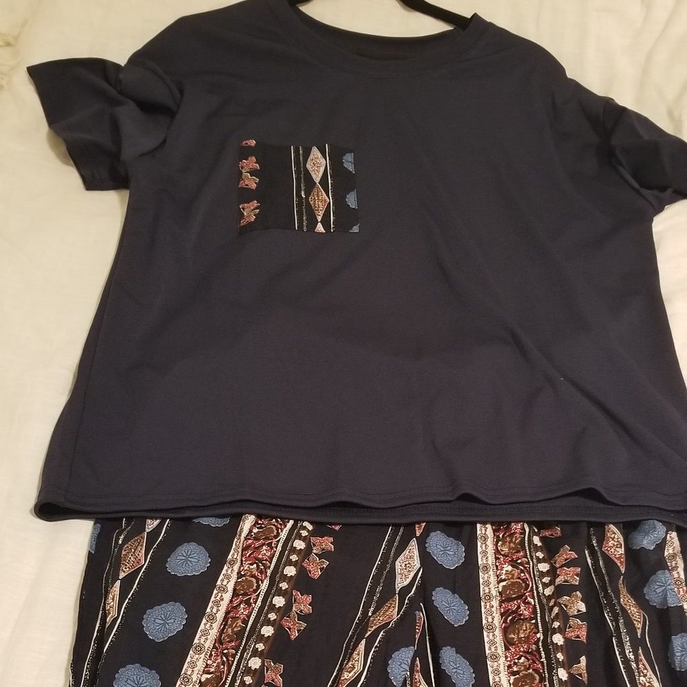 2 piece T-shirt and pants multicolor set